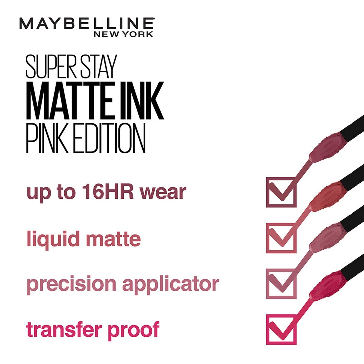 Maybelline New York Super Stay Matte Ink Liquid Lipstick x Pinks Edition, 170 Initiator, 5ml