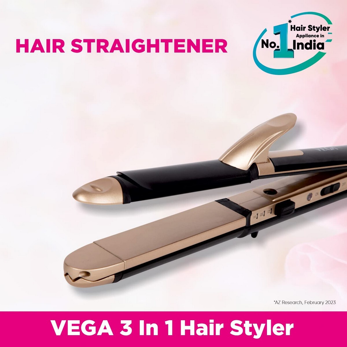 Vega Hair Straightener Curler&Crimper 3 in 1 VHSCC-01