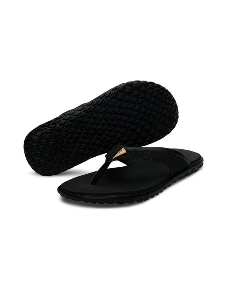 Puma Mens Synthetic Black Slip-On Slippers