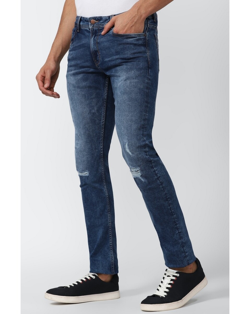 Peter England Mens Low Skinny Fit Navy  Mens Jeans