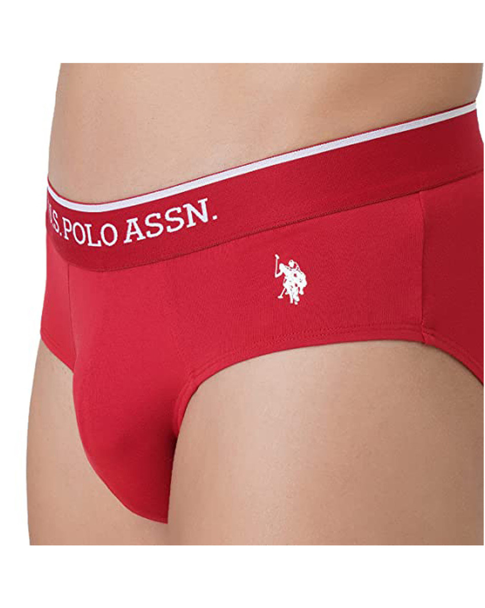 US POLO  Mens Brief EB004 Solid OE Assorted, Extra Large