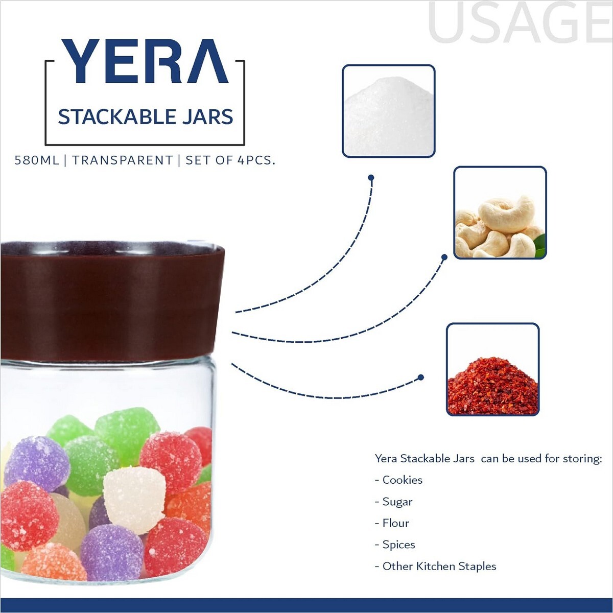 Yera Omega Stackable Jar KR600