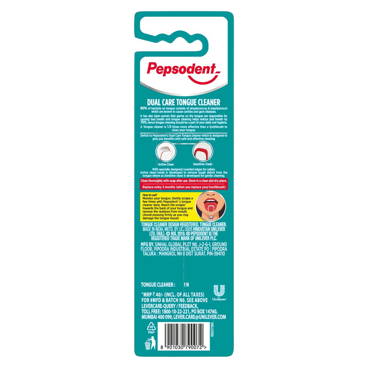Pepsodent Dual Care Tongue Cleaner