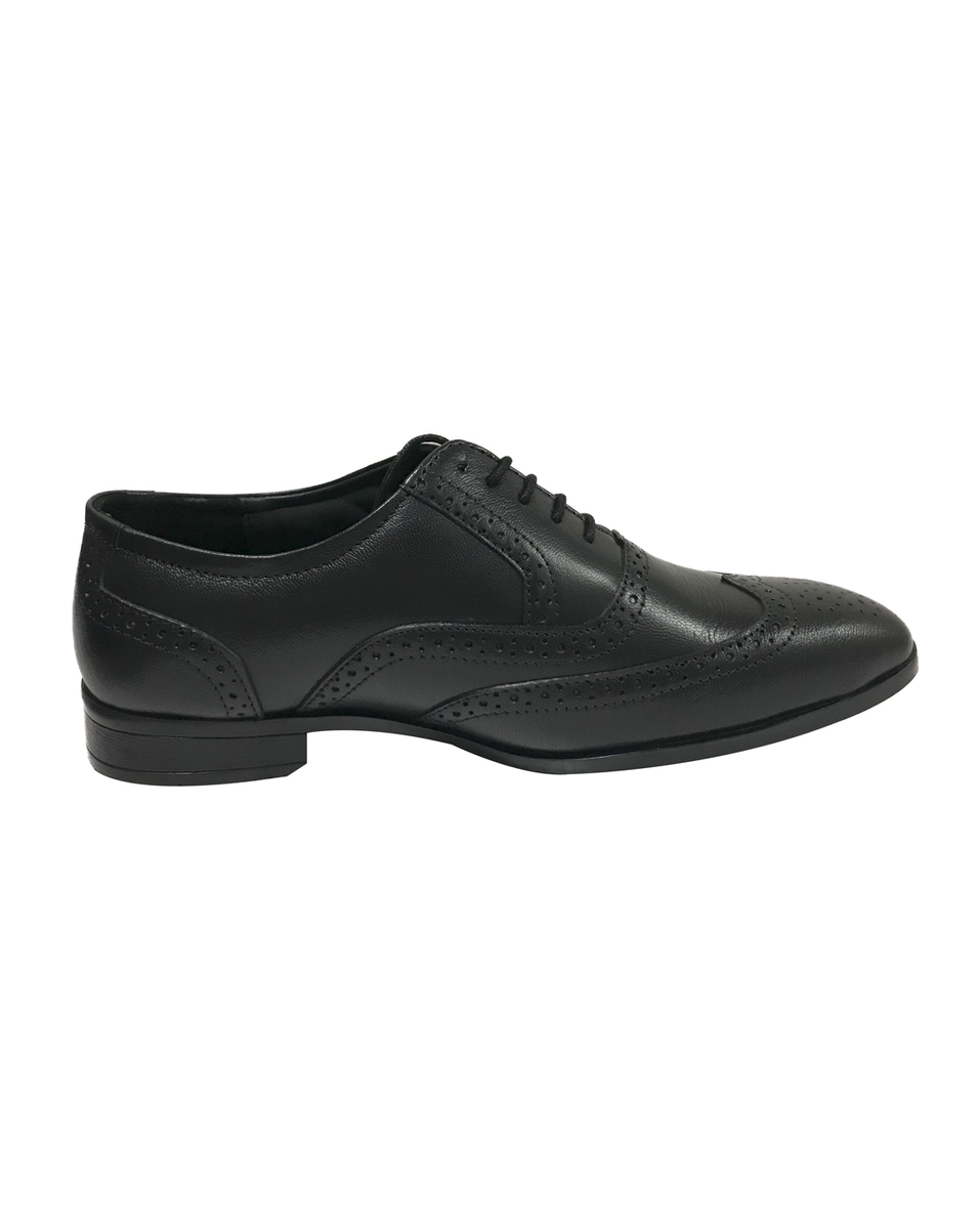 Cortigiani Mens Leather Black Lace-ups Formal Shoes