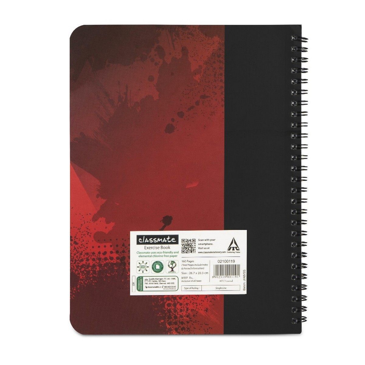Classmate Notebook Single Line 160Pg-2100119 Assorted Colour & Design