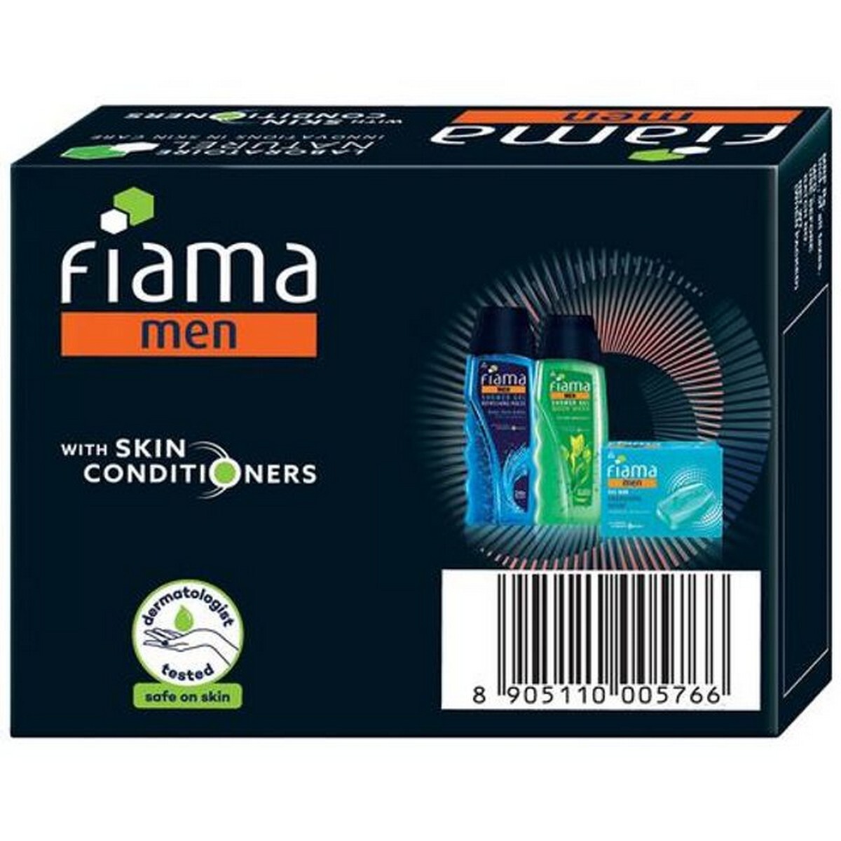 Fiama Men Deep Clean Gel Bar - Charcoal & Grapefruit, With Skin Conditioners, 125 G