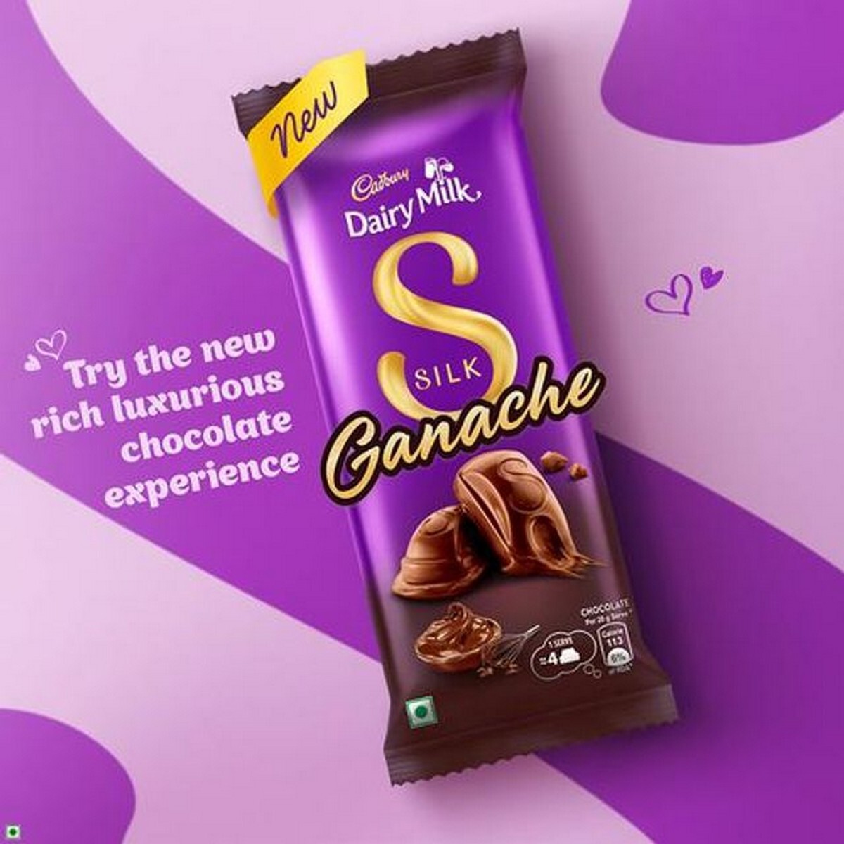 Cadbury Dairy Milk Silk Ganache Chocolate, 58 G