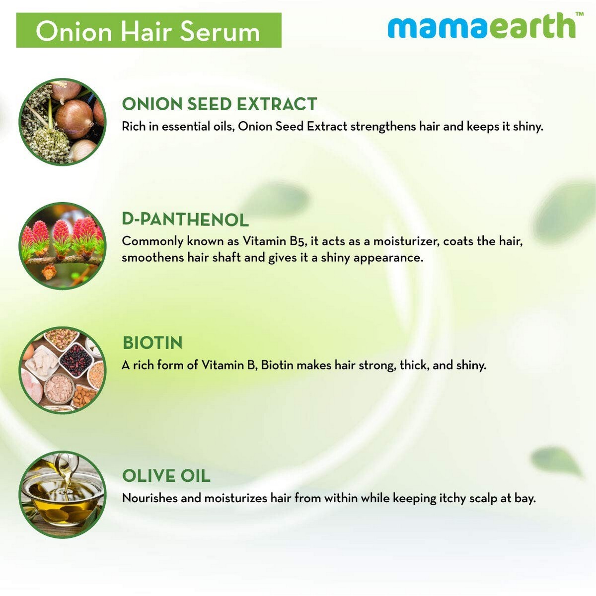 Mamaearth Hair Serum Onion Frizz-Free 100ml
