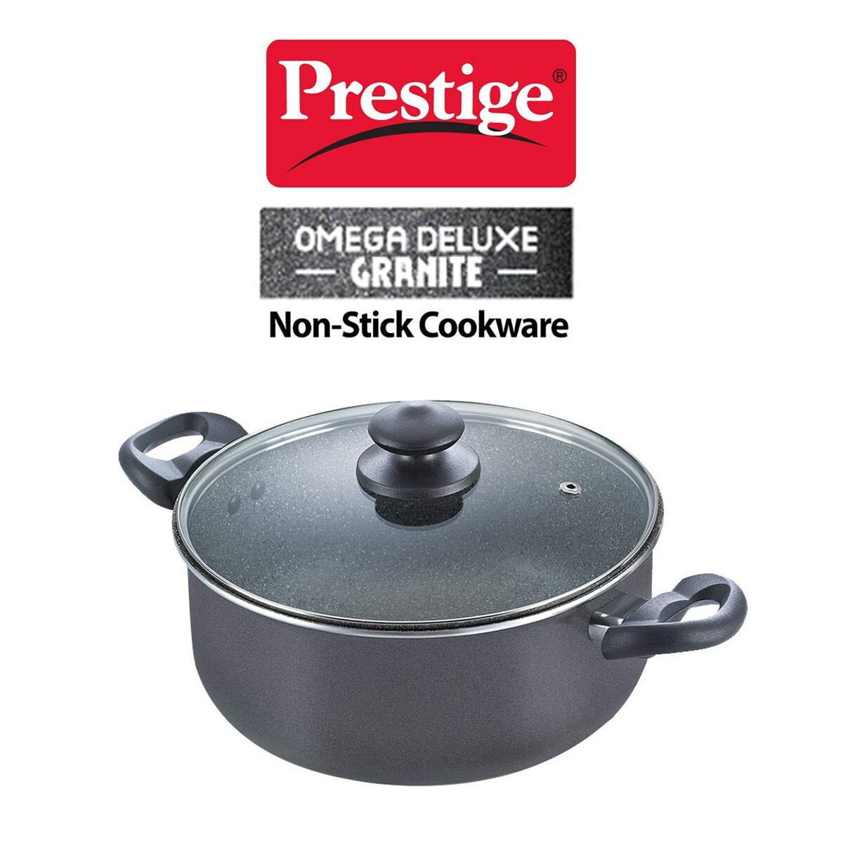 Prestige Deluxe Granite Saucepan With Lid 24cm
