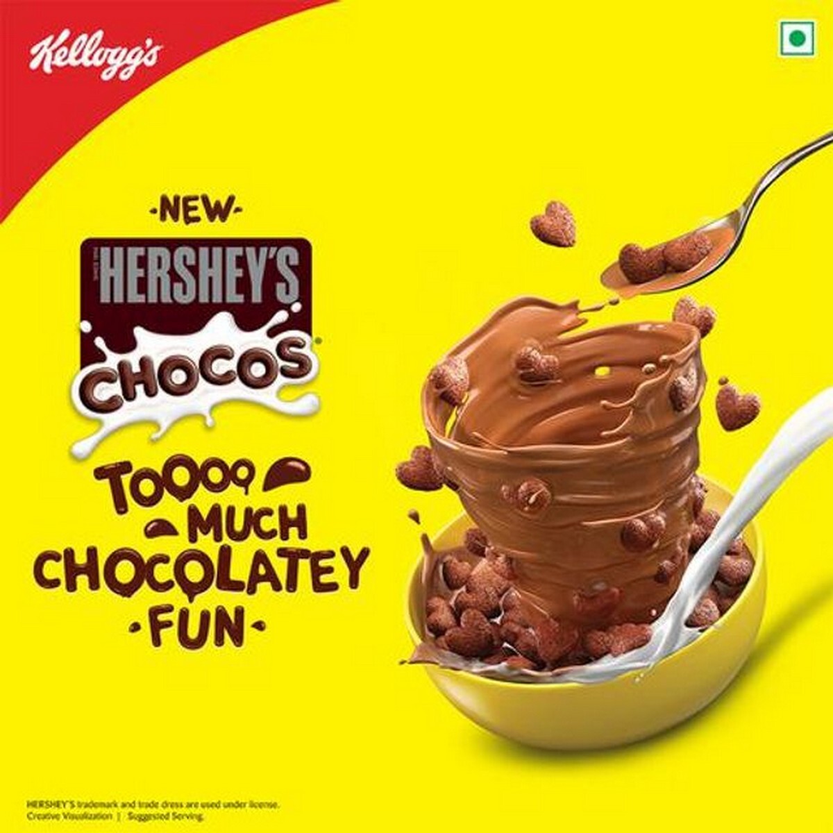 Kellogg'S Hershey'S Chocos - Chocolatey Breakfast Cereal For Kids, 325 G