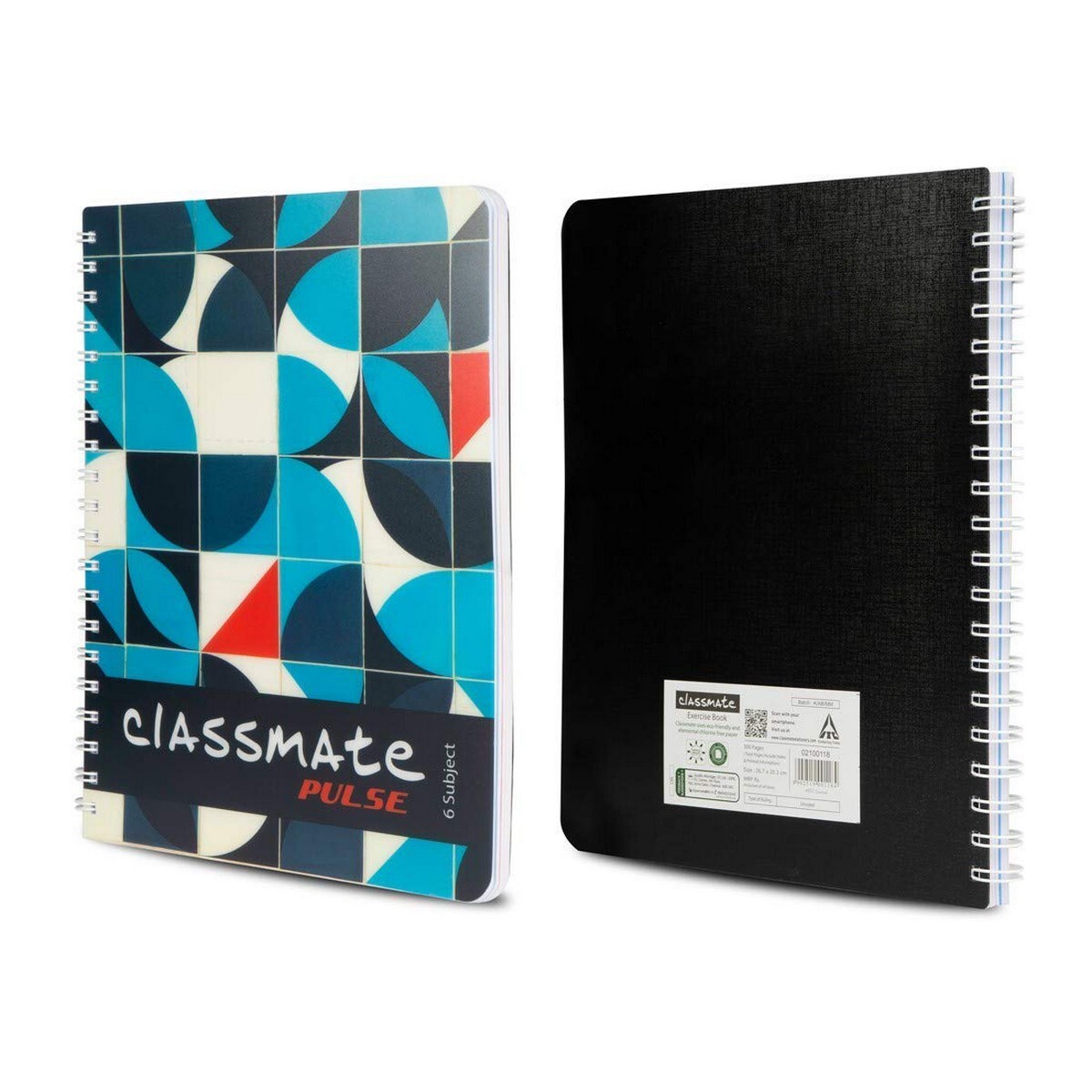 Classmate 6 Subject Notebook Plain 302P2100118 Assorted Colour & Design