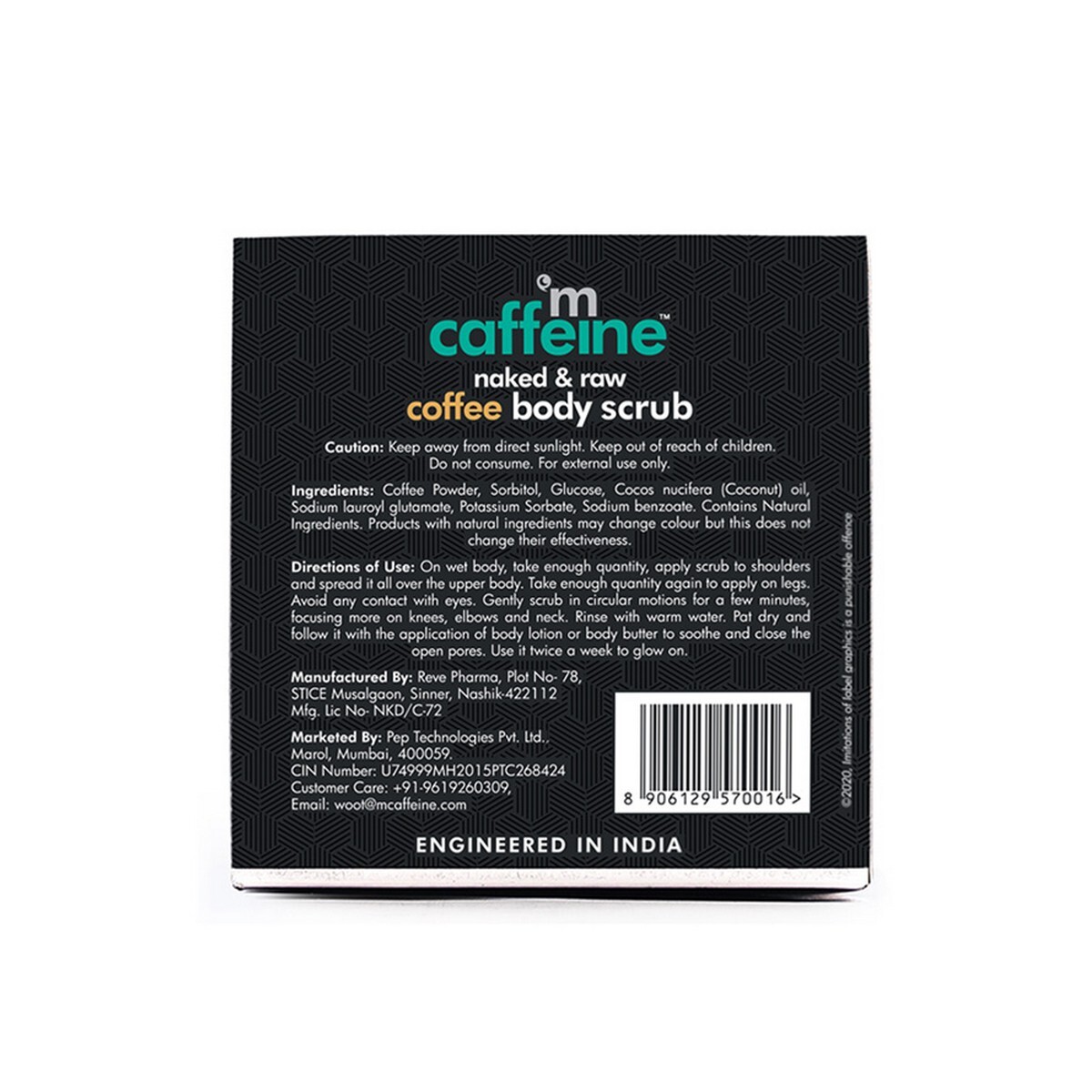 mCaffeine Naked & Raw Coffee Body Scrub (100 gm)