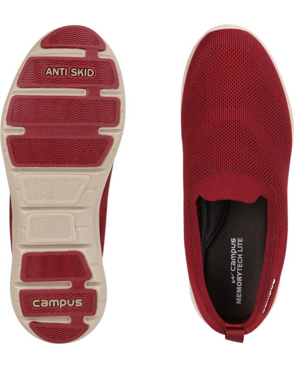 Campus Mens Mesh Maroon Pull-up Sports Shoes