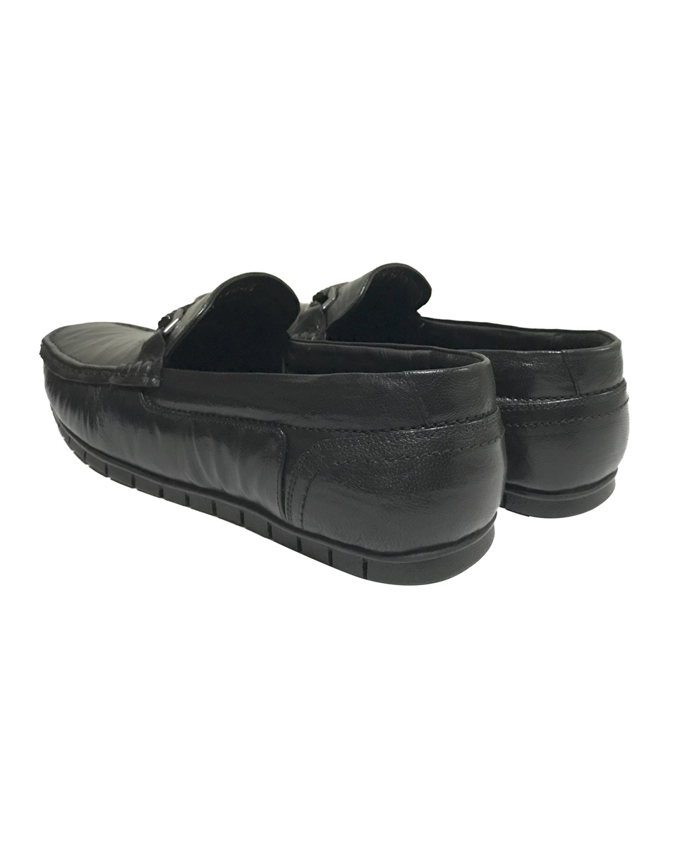 Cortigiani Mens Leather Black Slip-on Formal Shoes