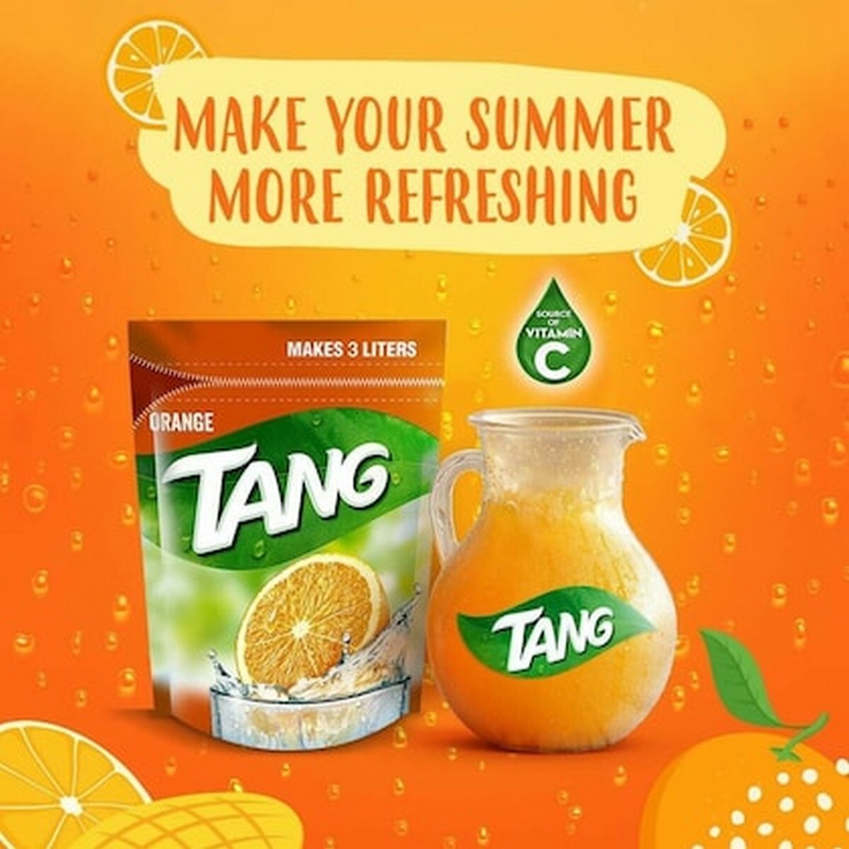 Tang Orange Pouch 375Gm