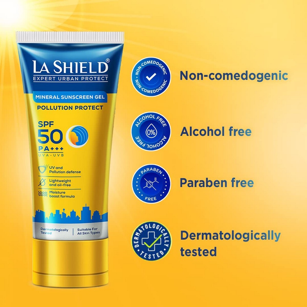 La Shield Pollution Protect Mineral Sunscreen Gel SPF50