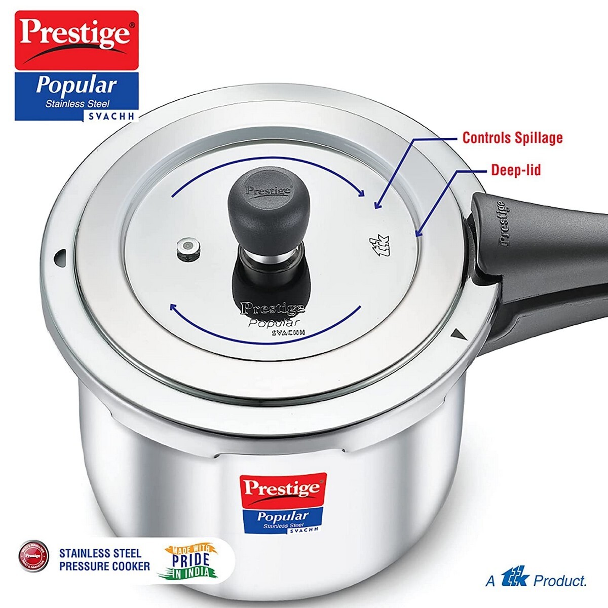 Prestige Popular Svach Stainless Steel Pressure Cookers 2L