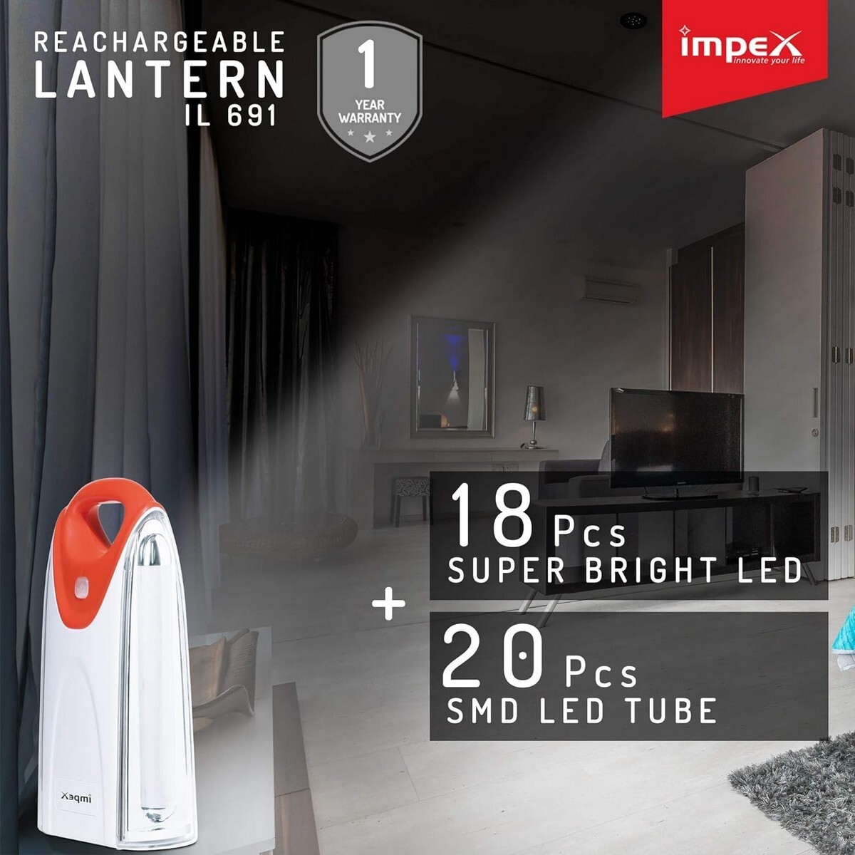 Impex Rechargeable LED Lantern-IL 691