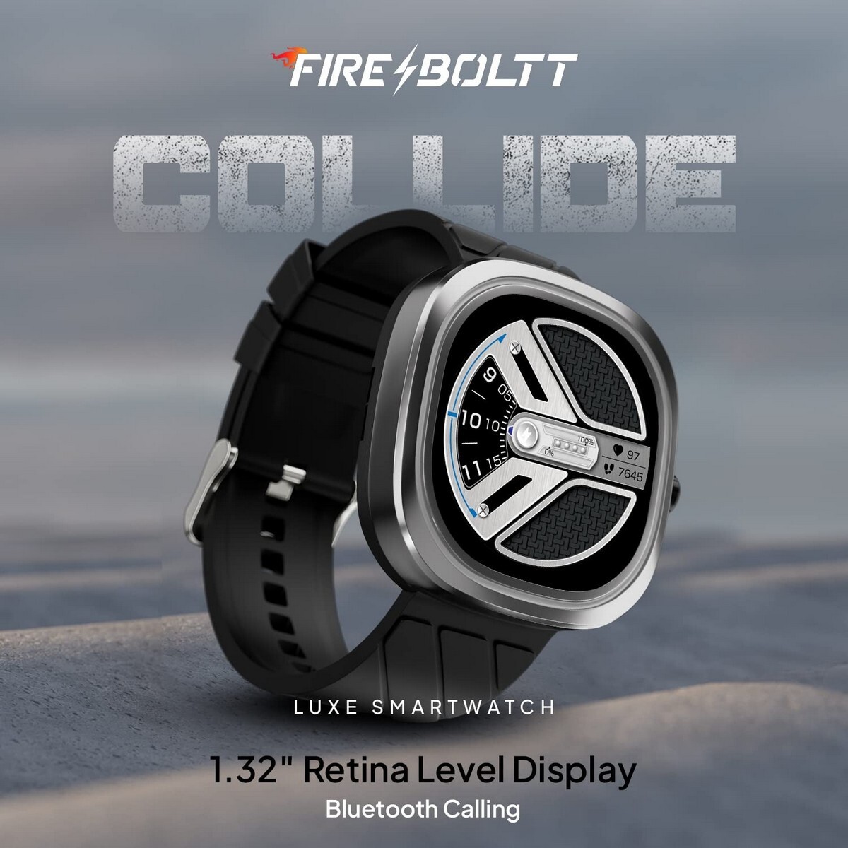 FireBoltt Smart Watch Collide Silver Black S