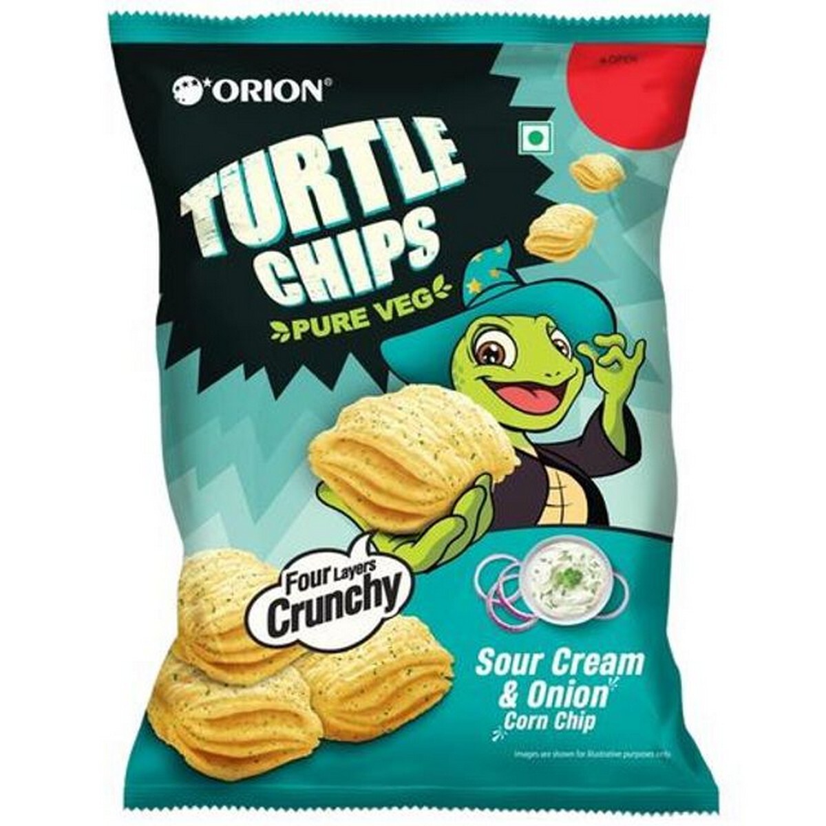 Orion Sour Cream Corn Turtle Chip 115Gm