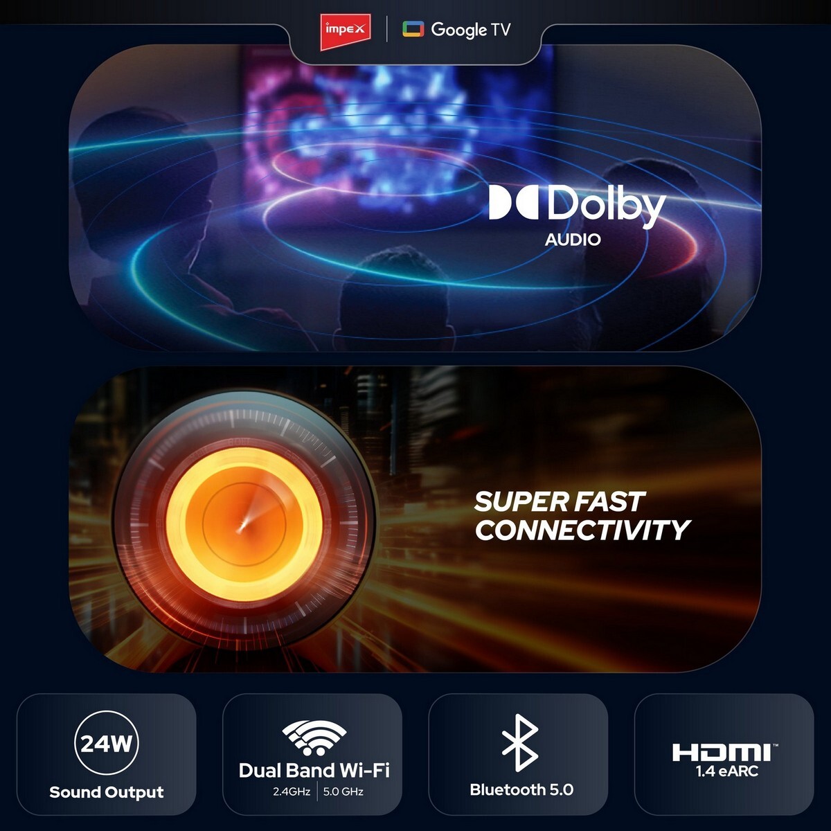 Impex EvoQ Full HD Smart Google TV  43S3RLD2 43 Inches