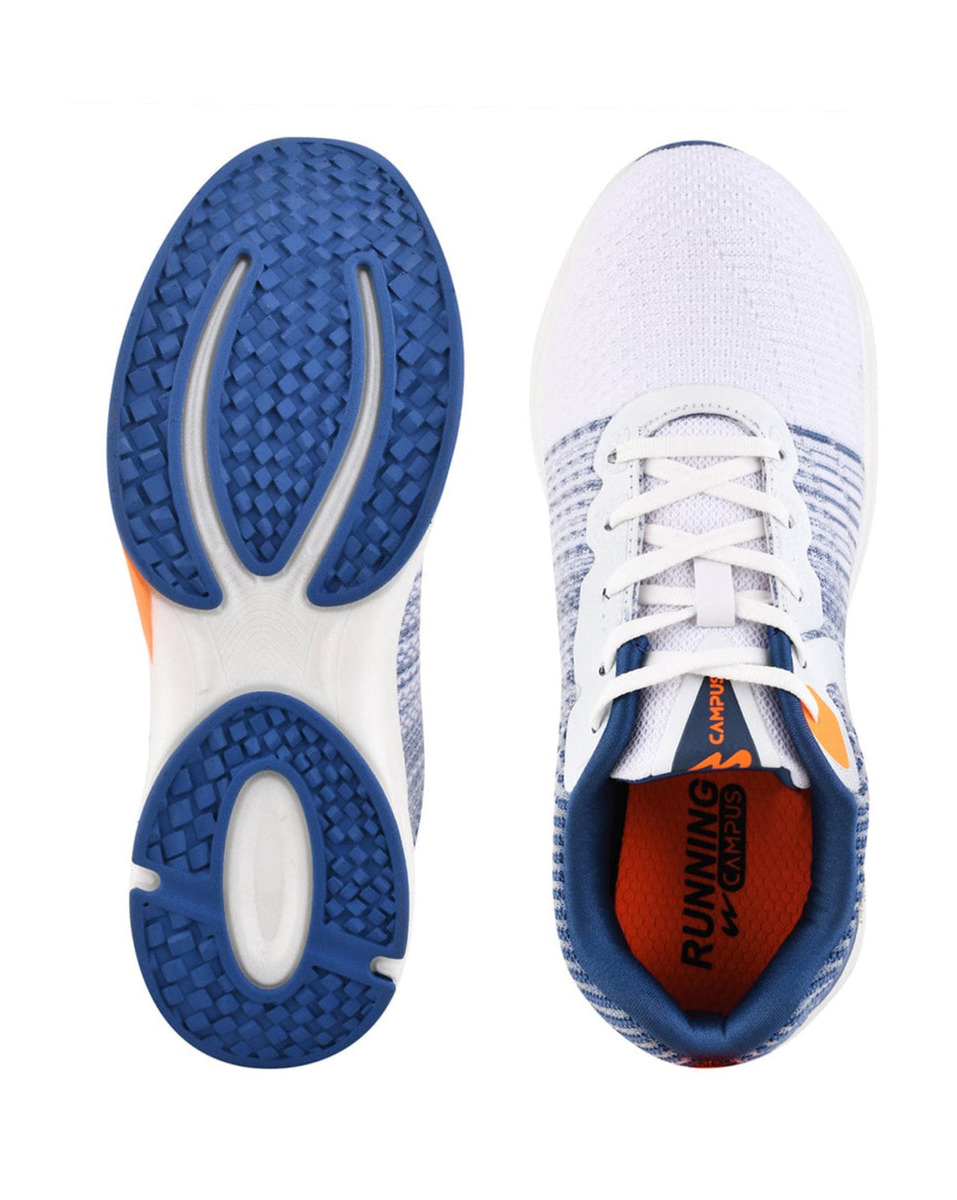 Campus Mens Knitting White Lace-Ups Sports Shoes