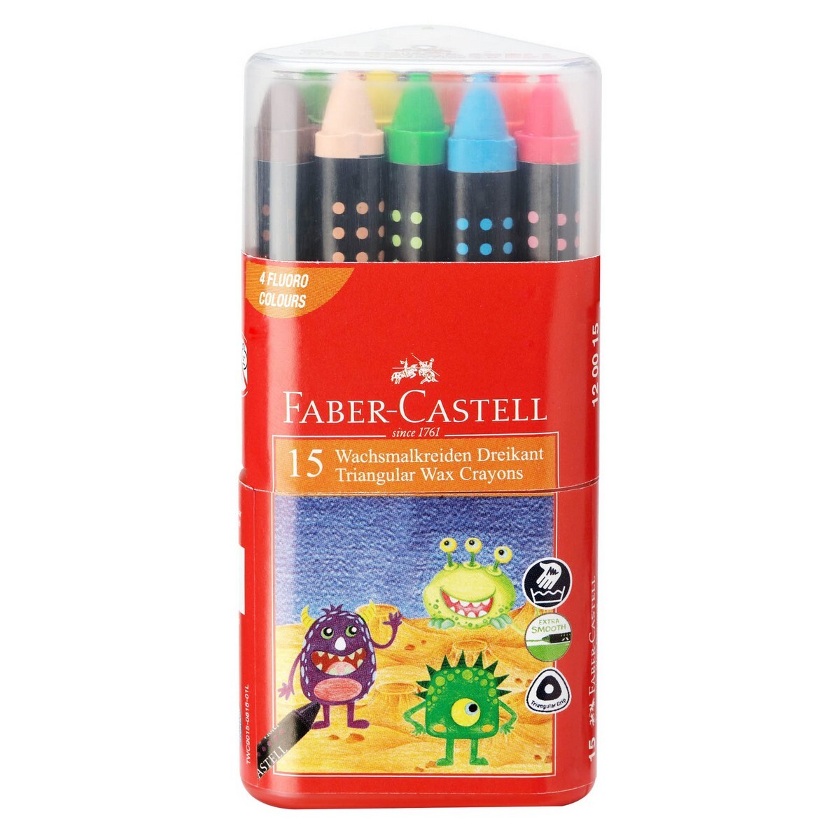 Faber Castell Triangle Wax Crayon 15Pcs 120016