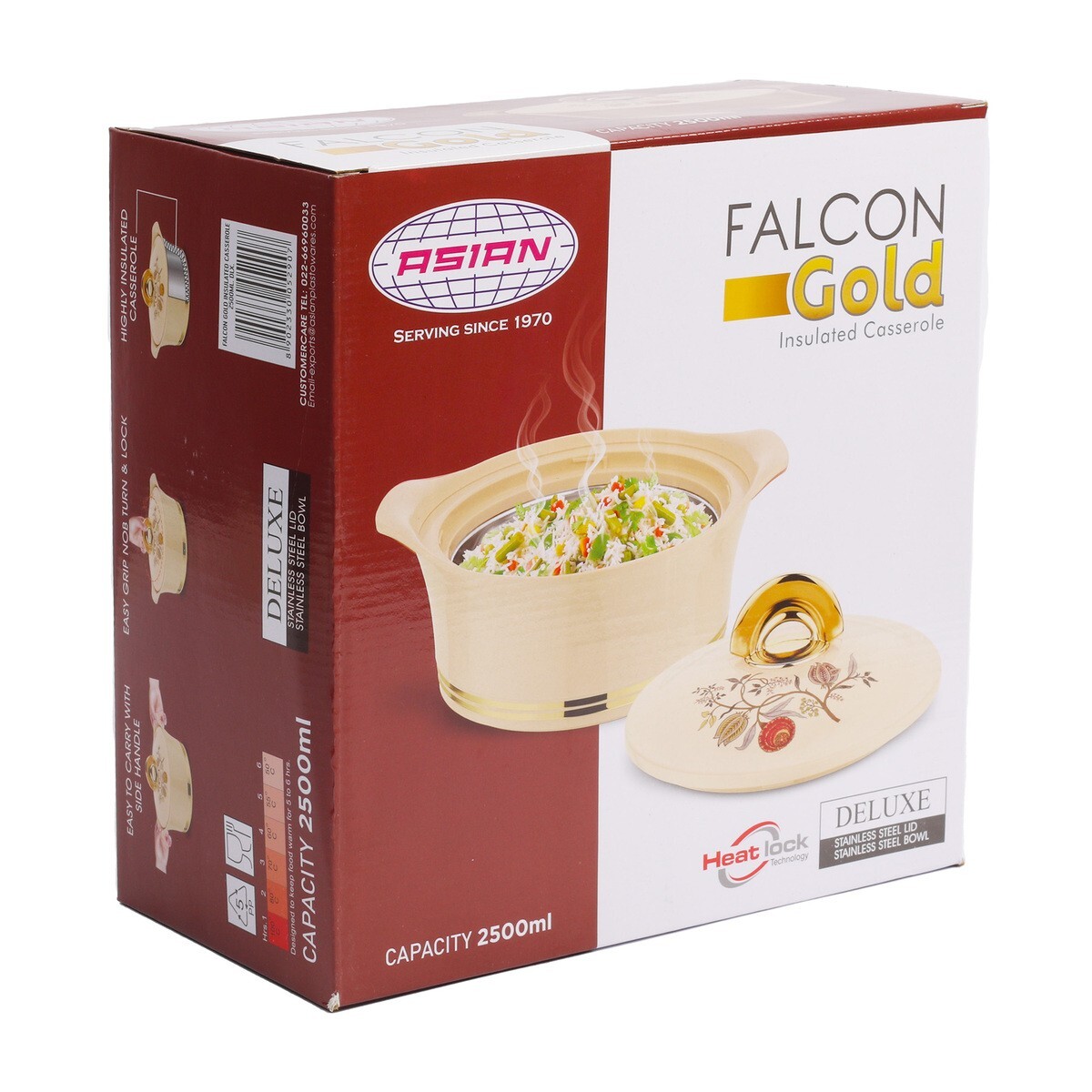 Asian Falcon Gold Casserole Non Deluxe 2500ml
