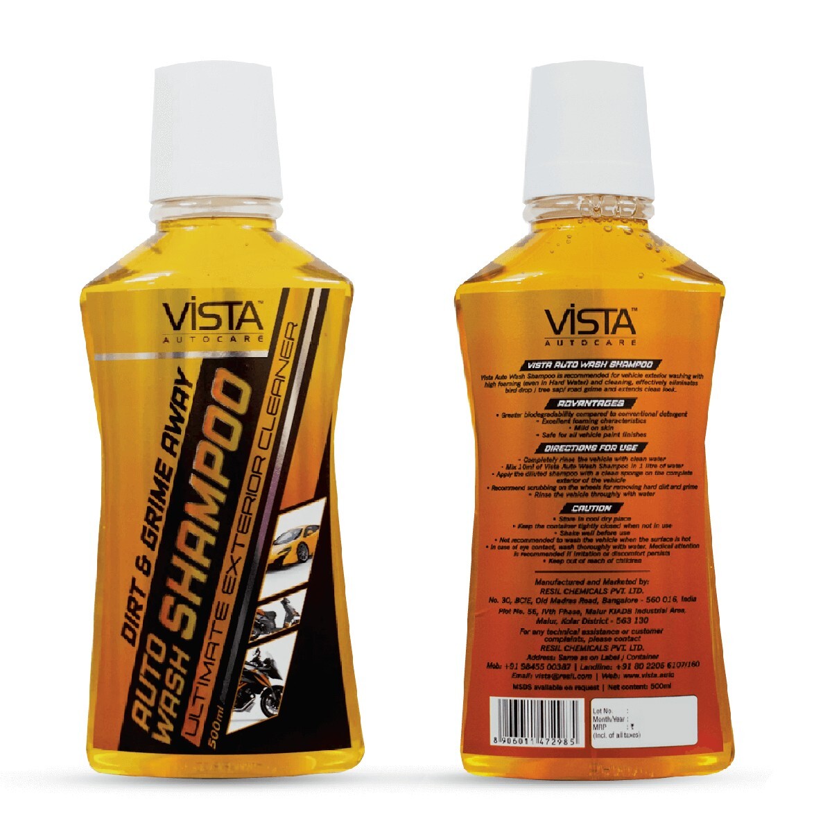 Vista Auto Care Wash Shampoo 500Ml