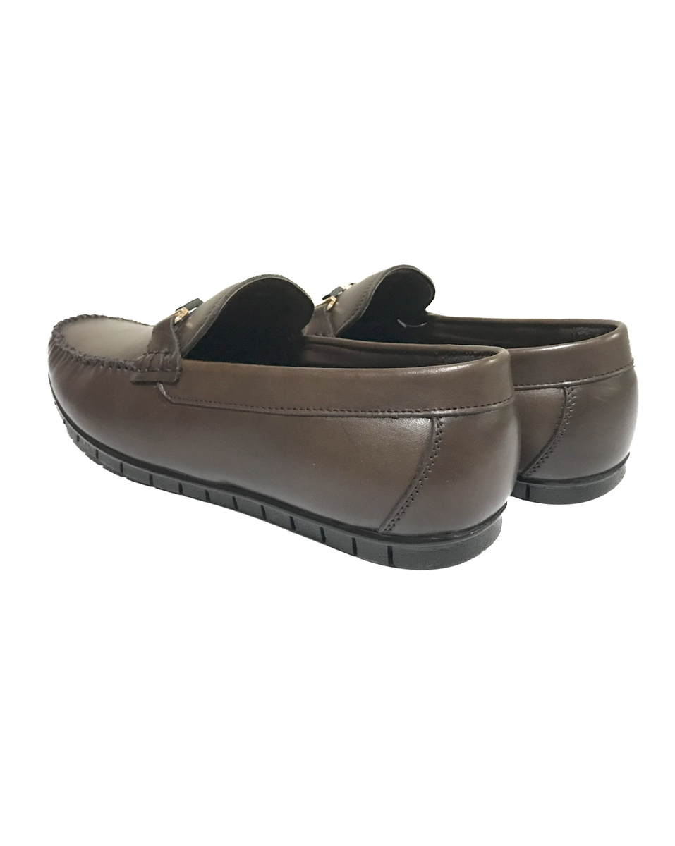 Cortigiani Mens Leather Brown Slip-on Formal Shoes