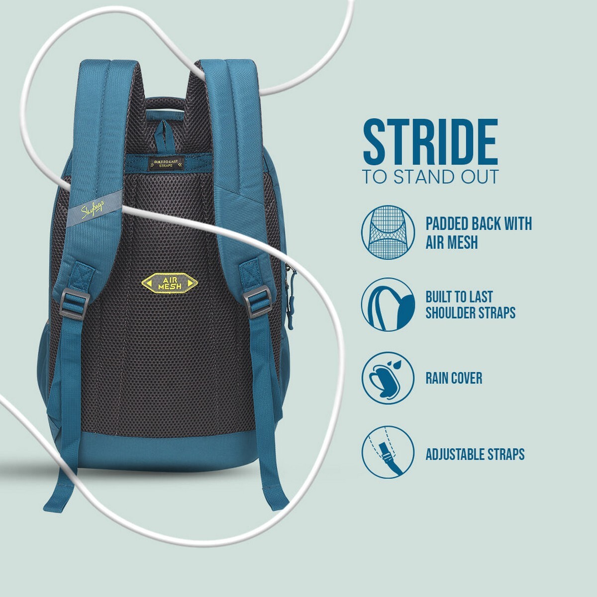Skybags StridrPro Laptop BackPack06-Teal