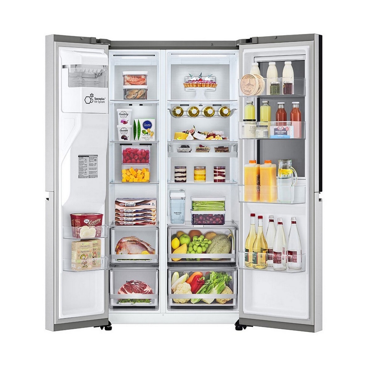 LG Side-by-Side Refrigerator GL-X257ABSX 635L Steel Finish