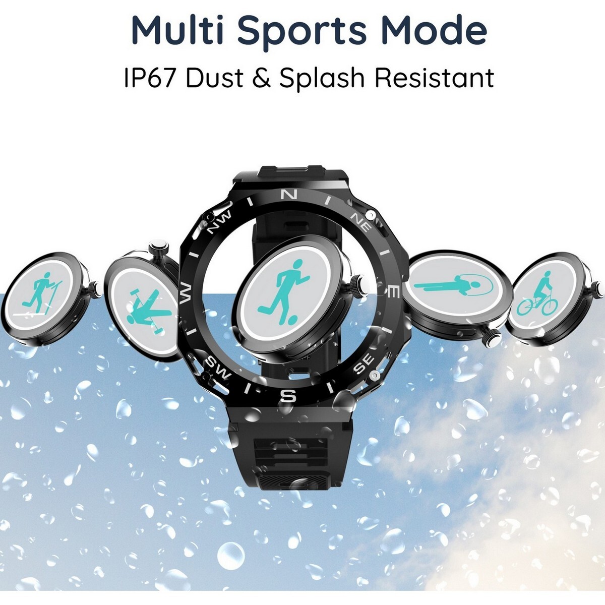 Pebble Smart Watch Revolve 3 In1(Multicolor Strap, Free Size)