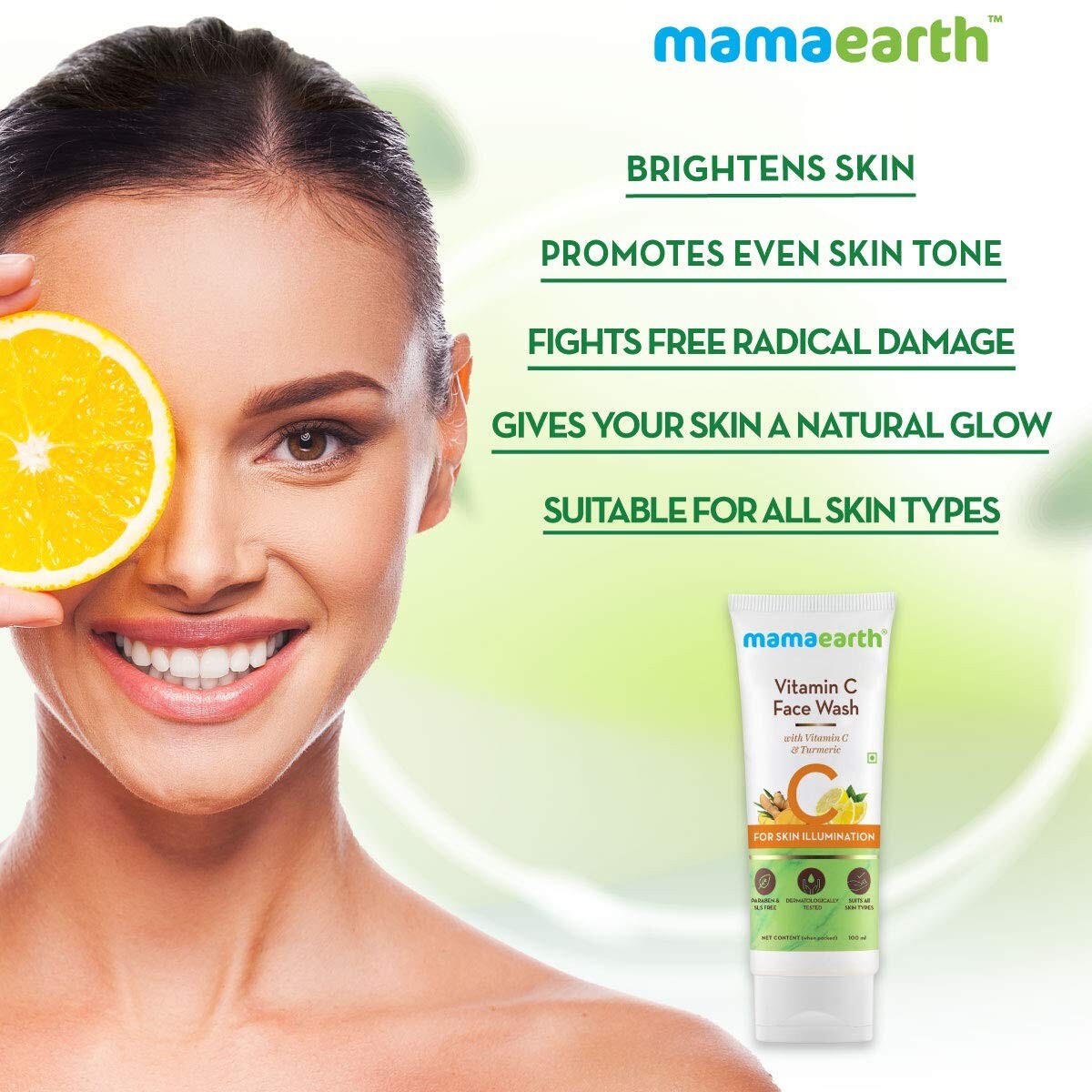 Mamaearth Face Wash Turmeric Skin Illumination 100ml