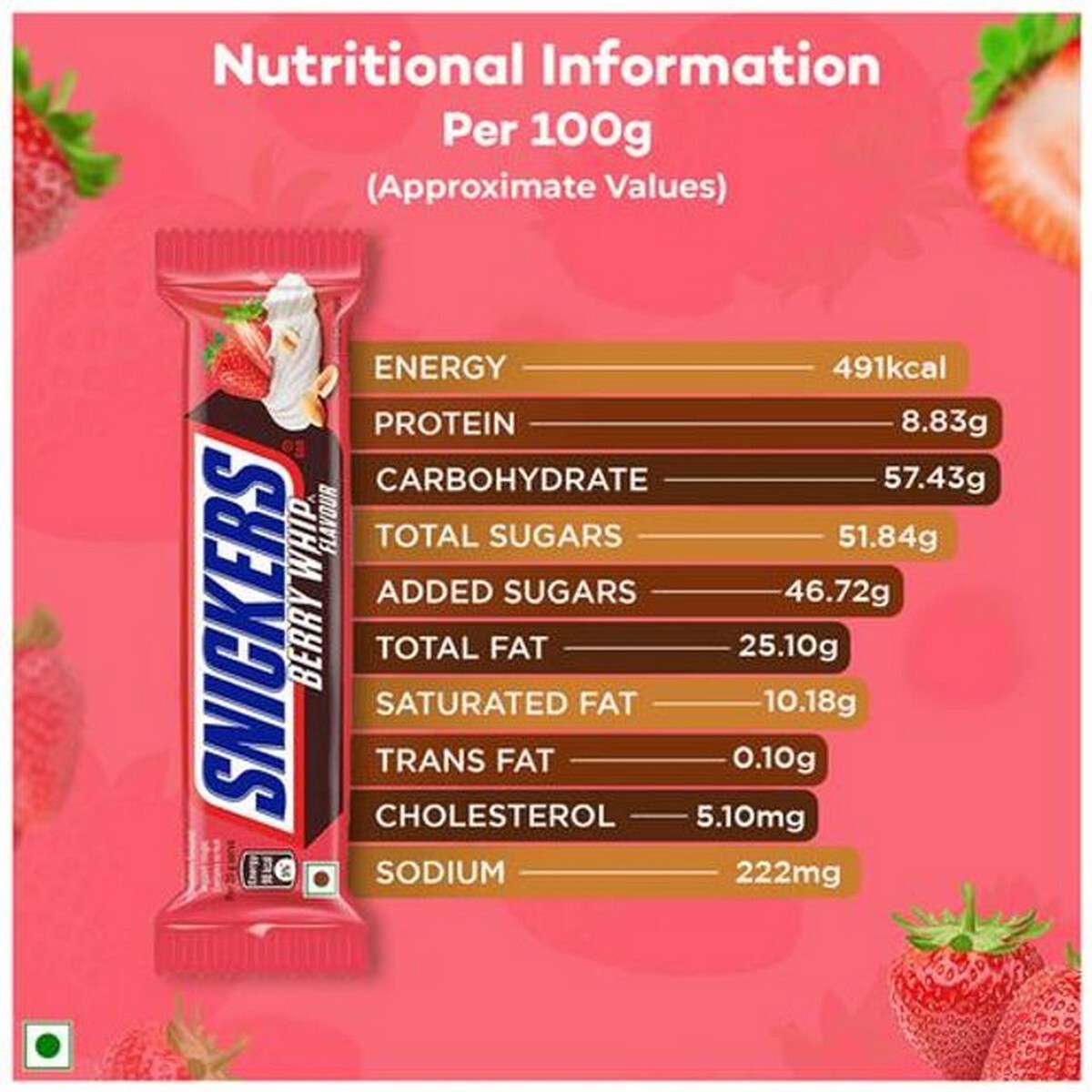 Snickers Berry Whip Bar 40g