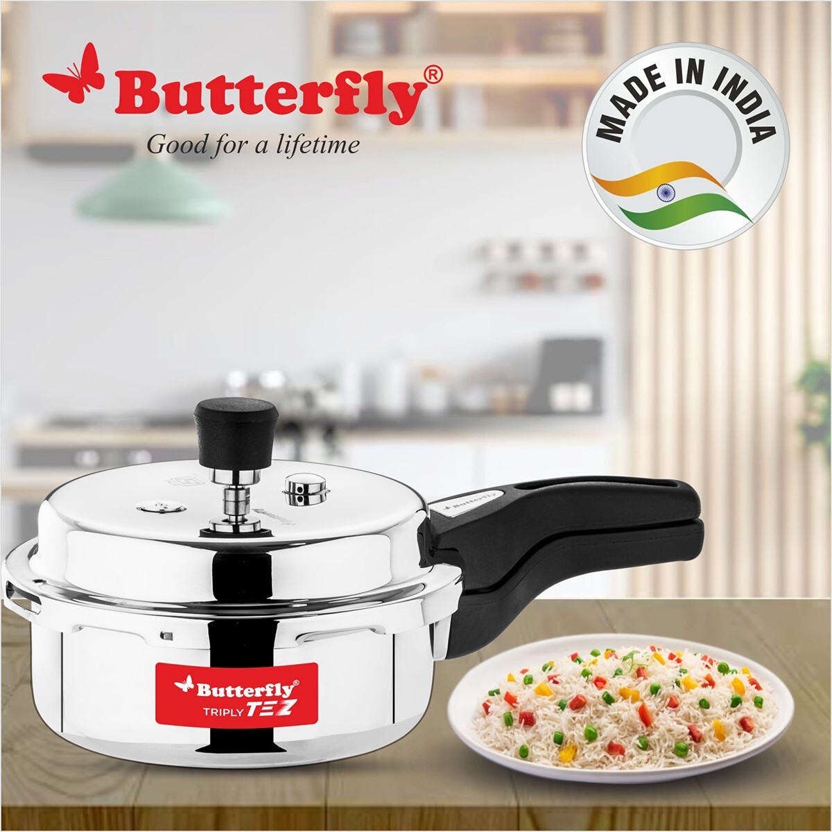 Butterfly Tez Olc Triply Pressure Cooker 2L