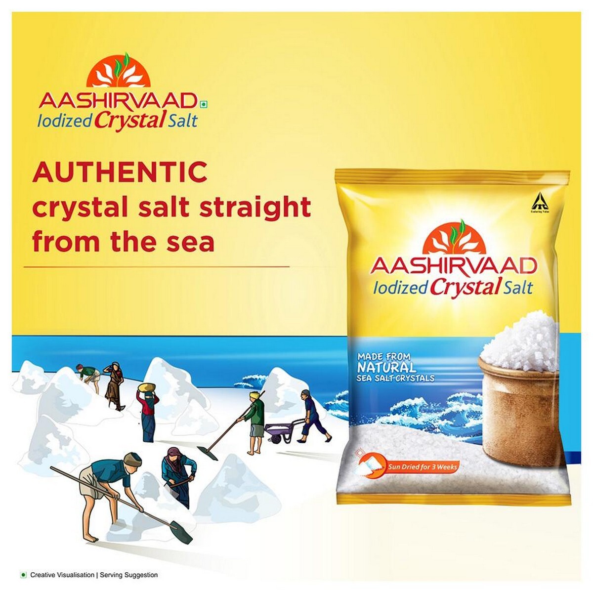 Aashirvaad Crystal Salt 1kg