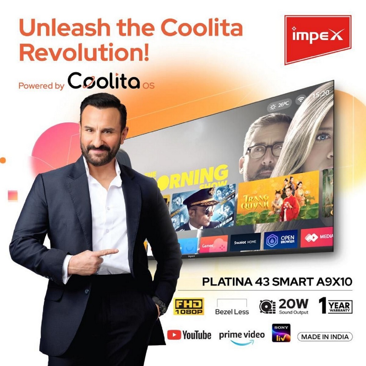 Impex Smart TV Platina A9X10 43"