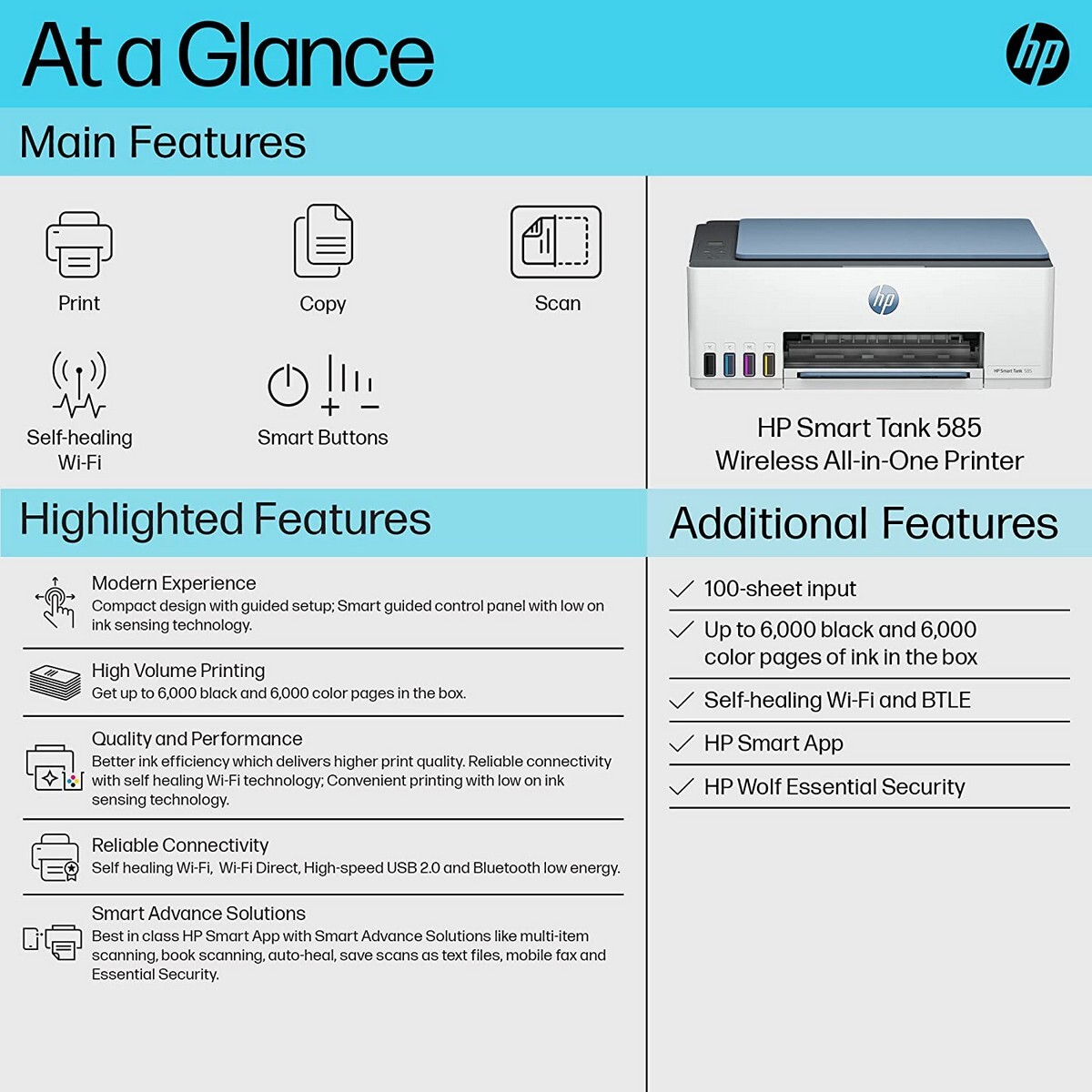 HP Smart Tank MF Printer 585