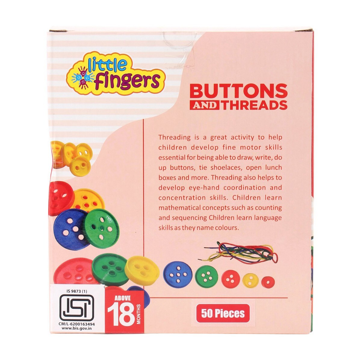 Little Fingers Button Threads Blocks LFT024