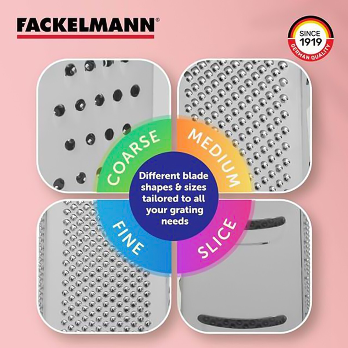 Fackelmann 4-Sided Universal Grater Stainless Steel