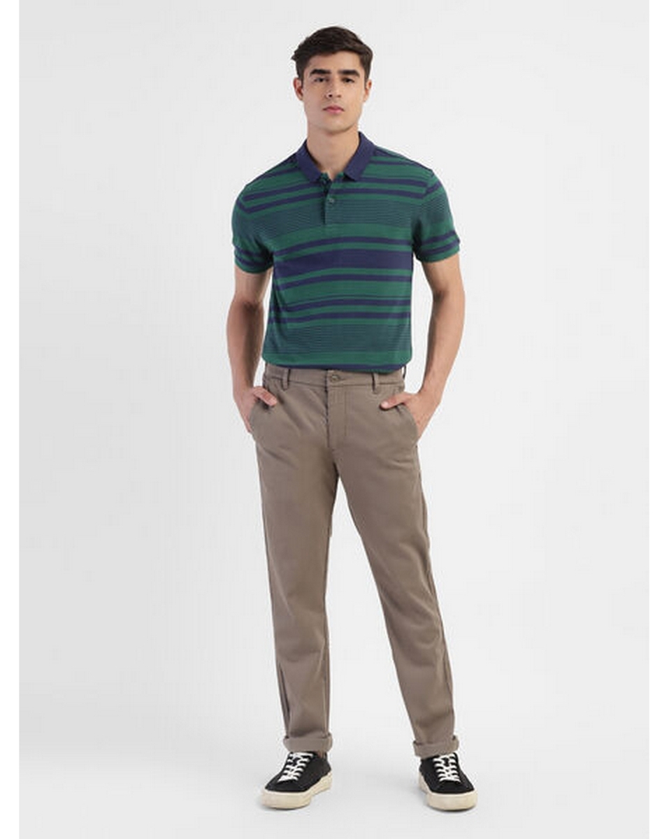 Levis Ladies stripes Emerald slim fit Polo T Shirt