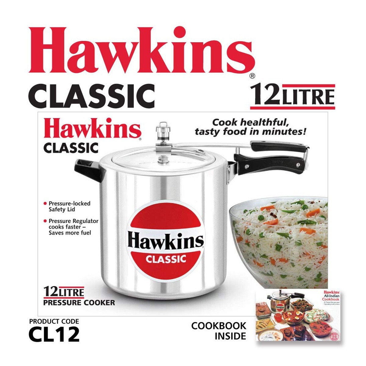 Hawkins Pressure Cooker Classic CL12 12L