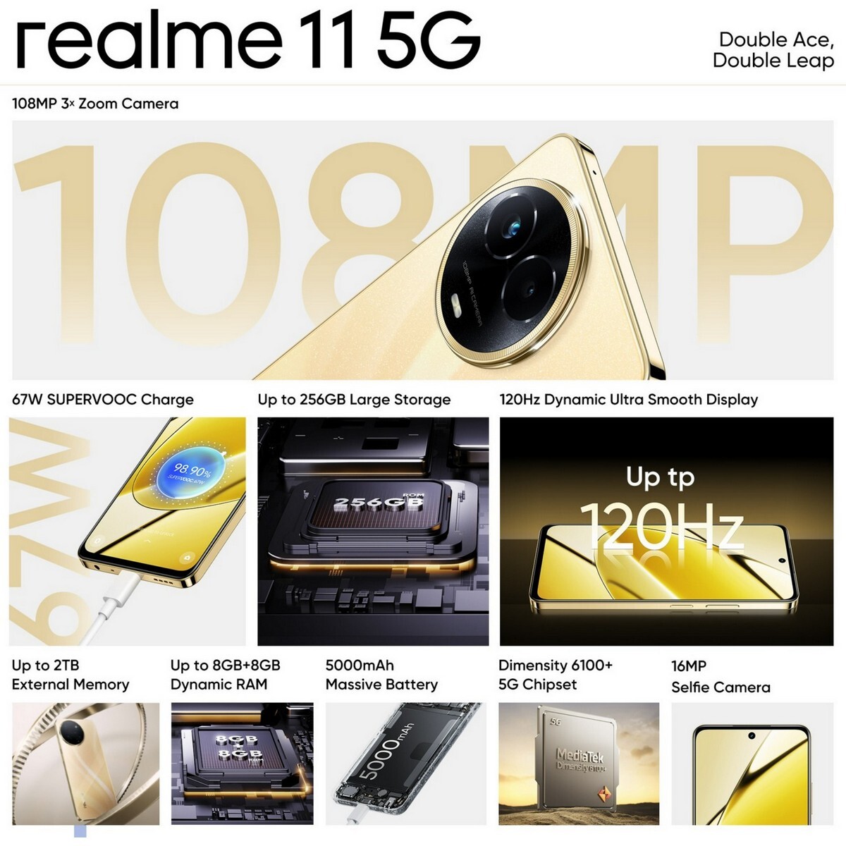 Realme 11 5G 8GB 256GB Glory Gold