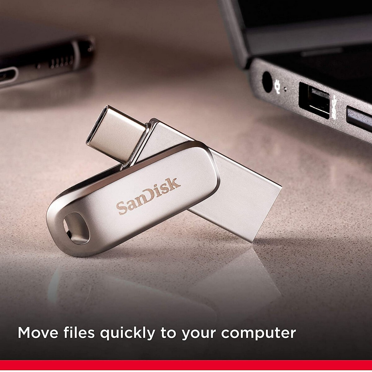 SanDisk Ultra Dual Drive Luxe USB 3.0, USB 2.0 Type-C 256GB, Metal Pendrive