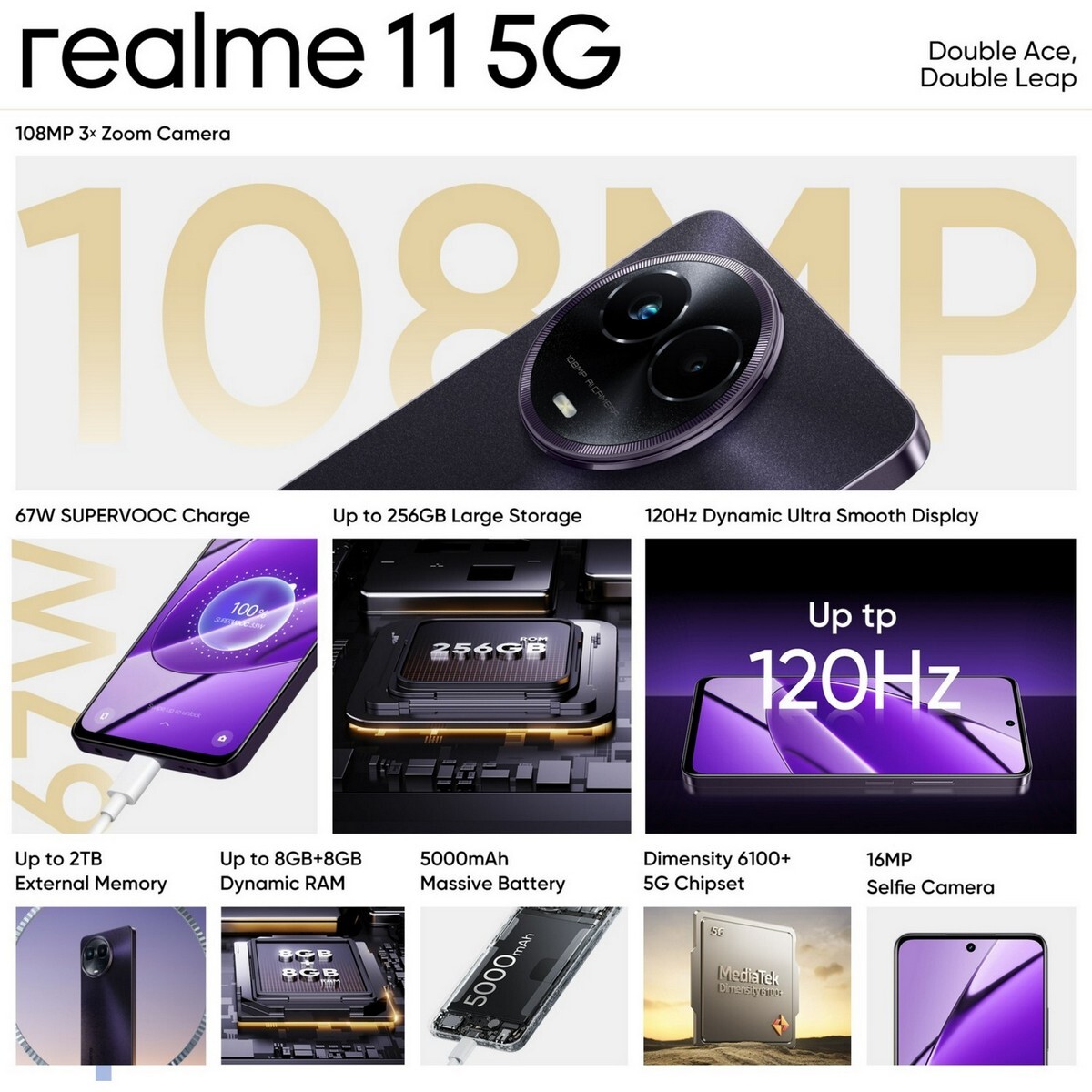 Realme 11 5G 8GB 256GB Glory Black