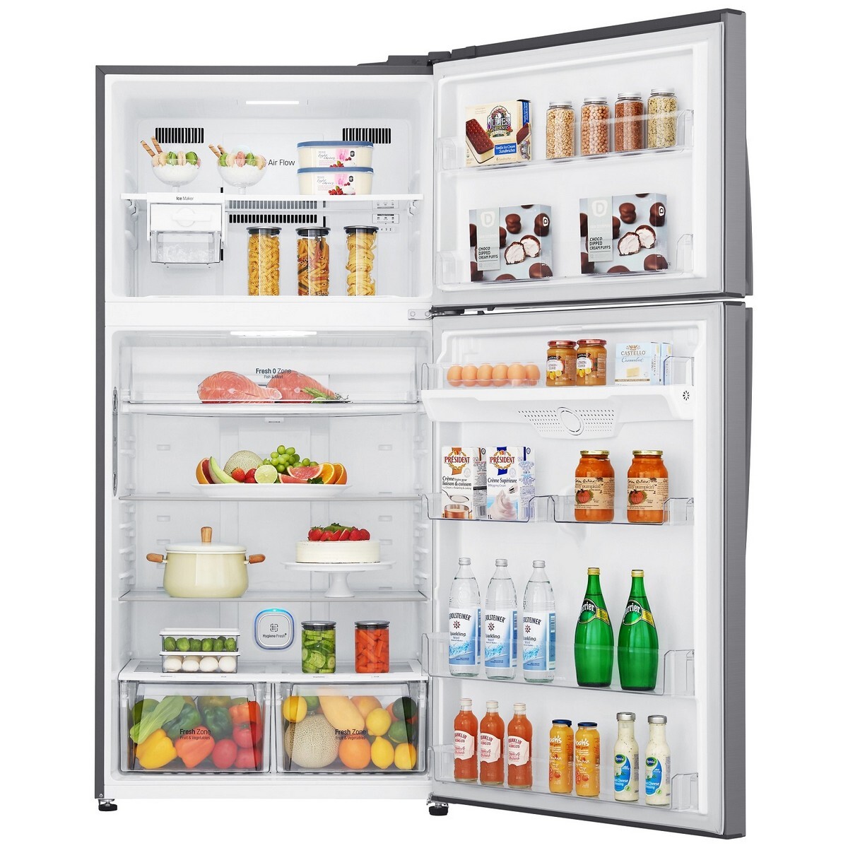 LG Frost Free Double Door Refrigerator GR-H812HLHM 592 L Platinum Silver