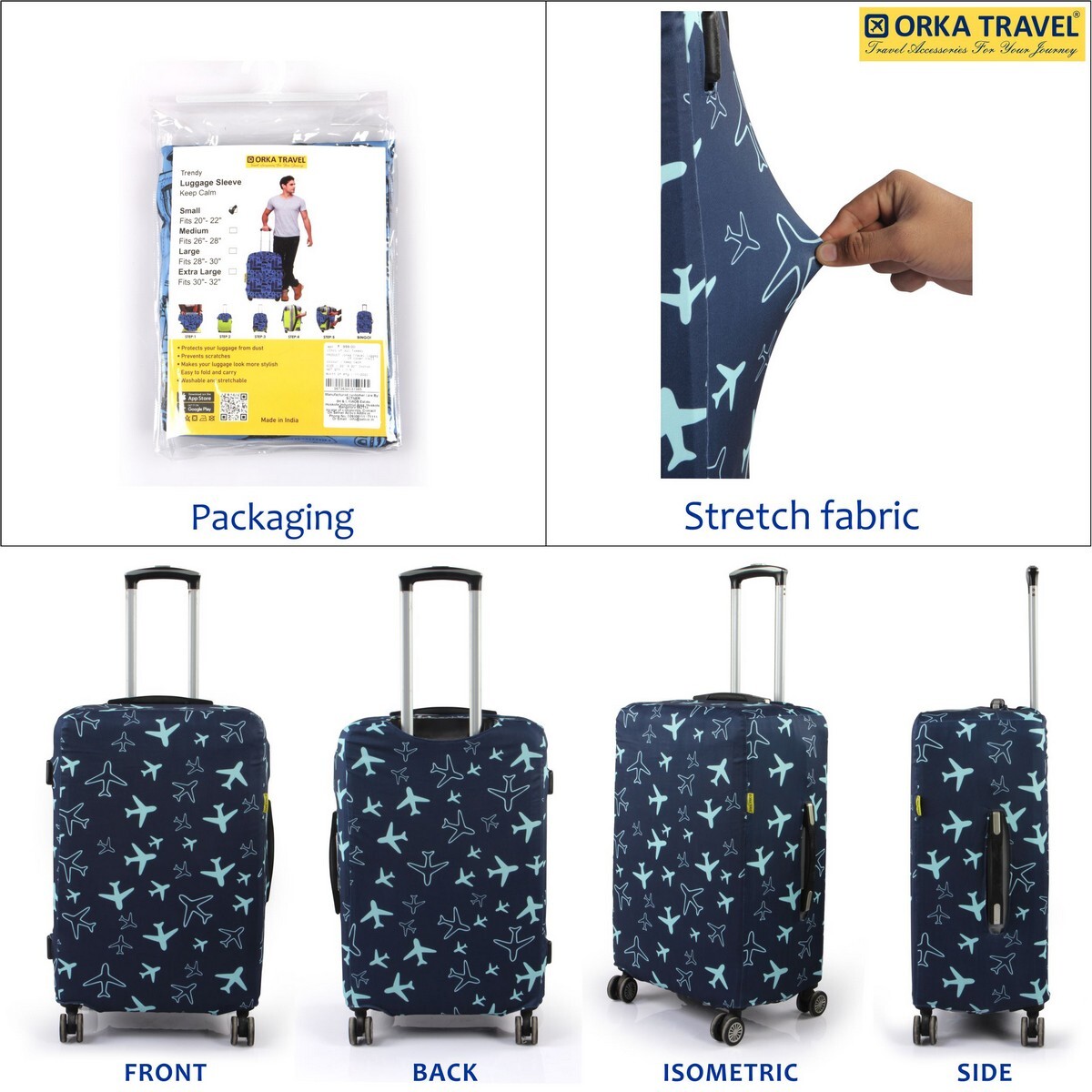 Orka Luggage Cover Printd Small