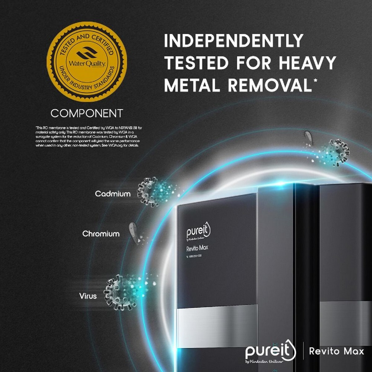 Pureit Revito Max 9L RO + MF + UV Water Purifier with Micro Filter Black