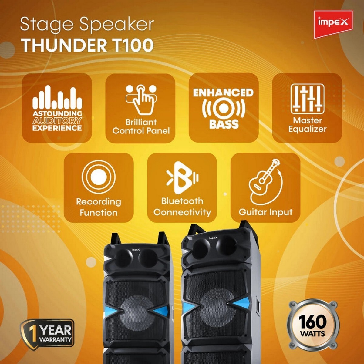 Impex Stage Speaker Thunder T100